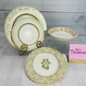 Johnson Brothers ACANTHUS CREAM Scroll Greek Dinner Lunch Salad Bowl Place Set